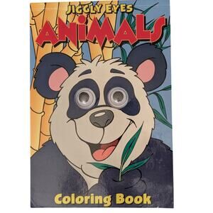 2001 Jiggly Eyes Panda/Other Animals Coloring Book - No marks